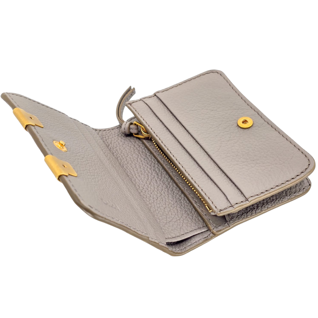 Billetera pequeña Marcie de Chloé en gris cachemir