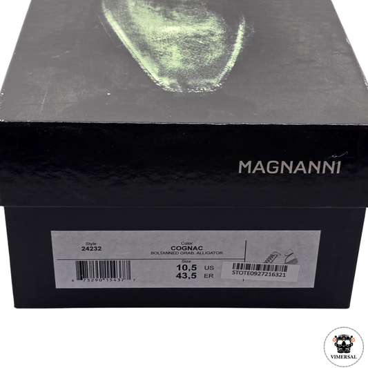 Zapatillas de Cuero con Estampado de Cocodrilo Mino