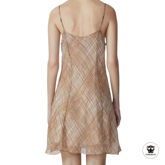 Minivestido de gasa en mezcla de seda Delilah