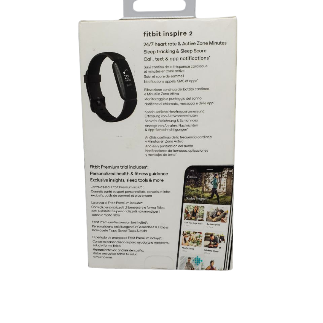 Fitbit Inspire 2, Monitor de Ritmo Cardíaco, Rastreador de Salud y Estado Físico.