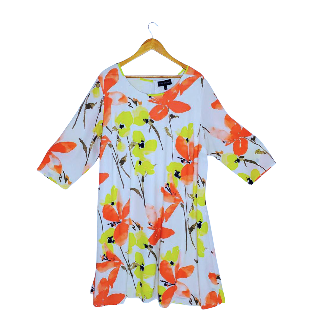 Vestido Recto Floral de Gasa