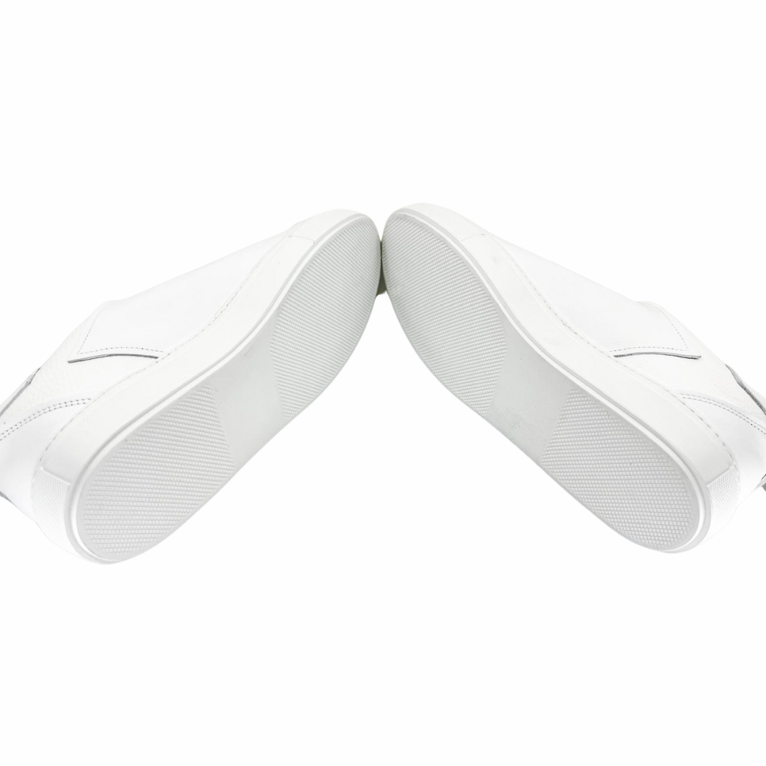 Zapatillas de Cuero Blancas con Logo Grande para Hombre