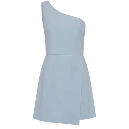 Vestido Mini de un solo Hombro con Escote en V