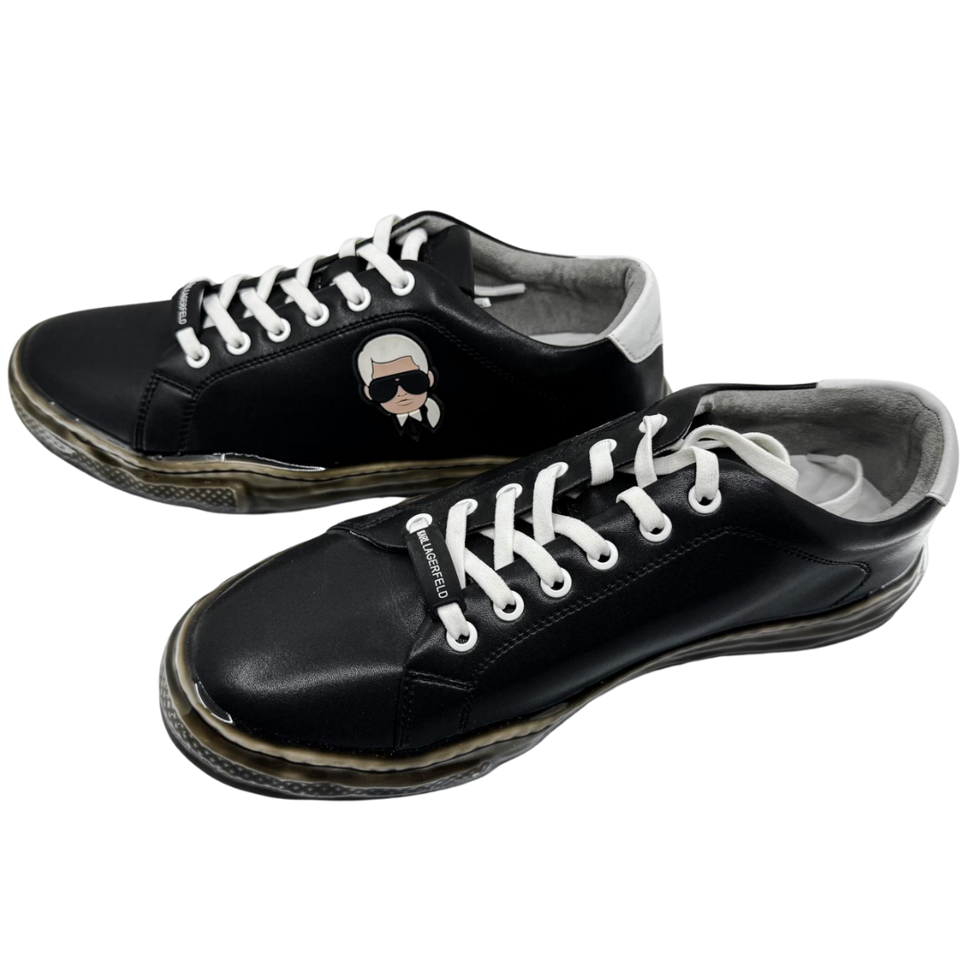 Zapatillas Bajas de Cuero con Logo de Goma para Hombre