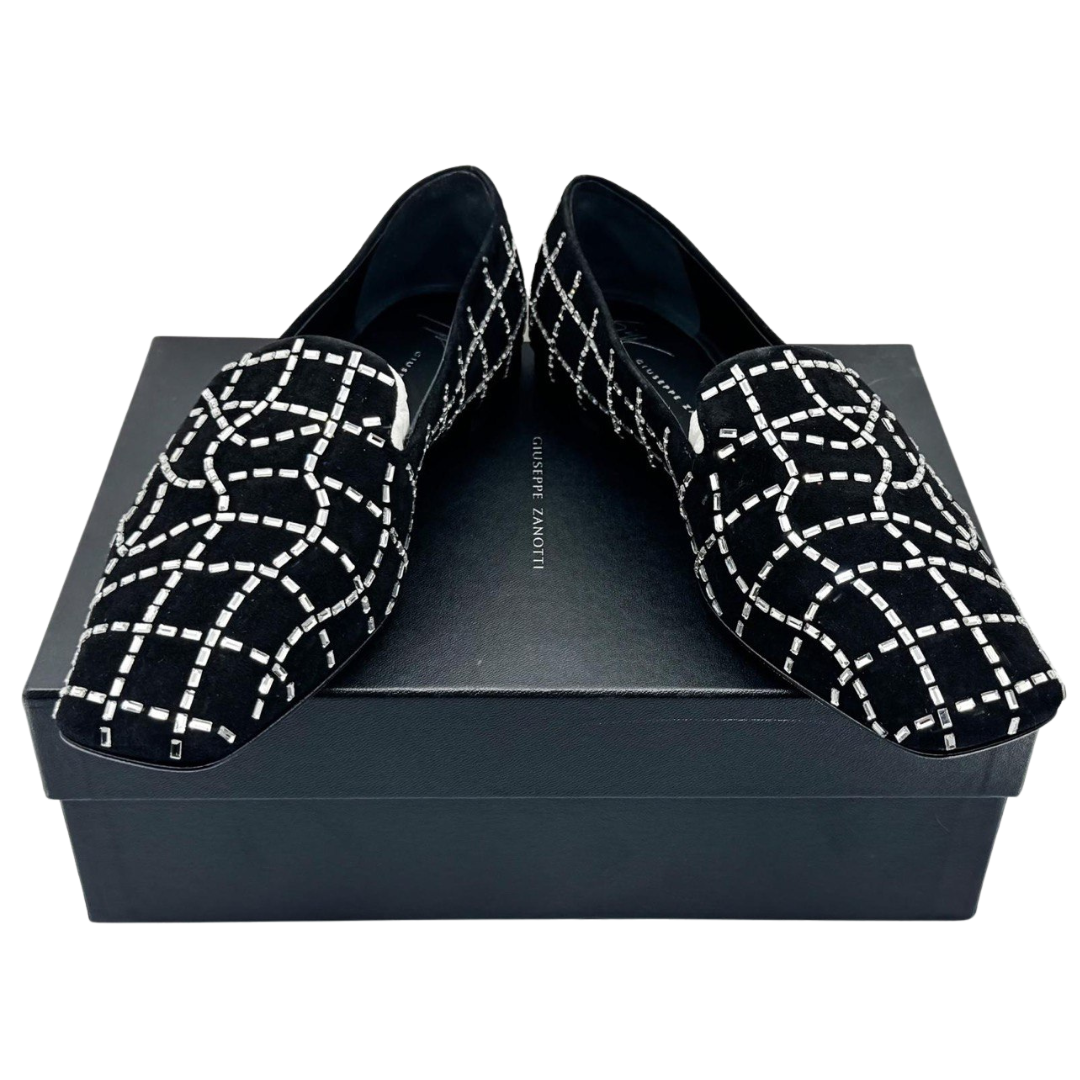 Mocasines de Terciopelo con Cristales para mujer