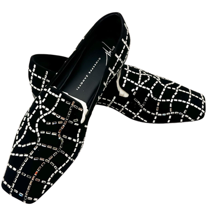 Mocasines de Terciopelo con Cristales para mujer