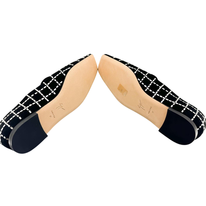 Mocasines de Terciopelo con Cristales para mujer