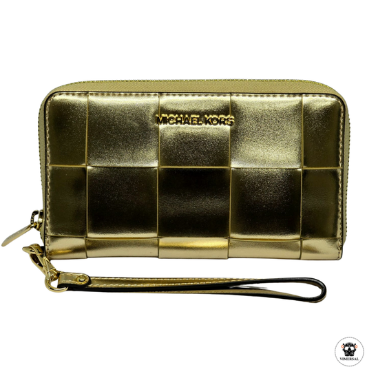 Cartera de Mano Metálica Michael Kors Jet Set