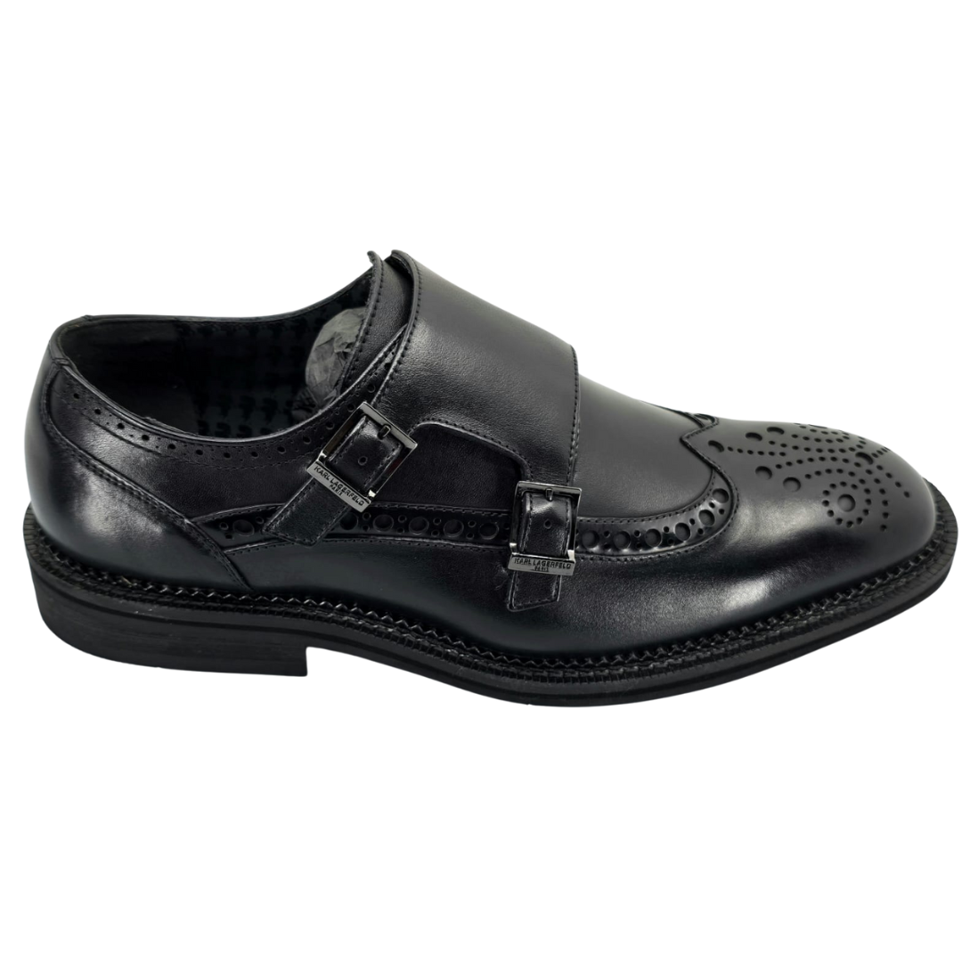 Zapatos de Cuero con Doble Hebilla  Karl Lagerfeld Paris.