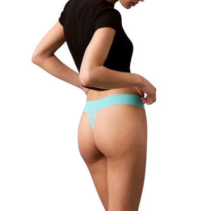 Tanga de Encaje con Logotipo de Icono Calvin Klein