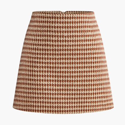 Falda Texturizada de Cintura Alta