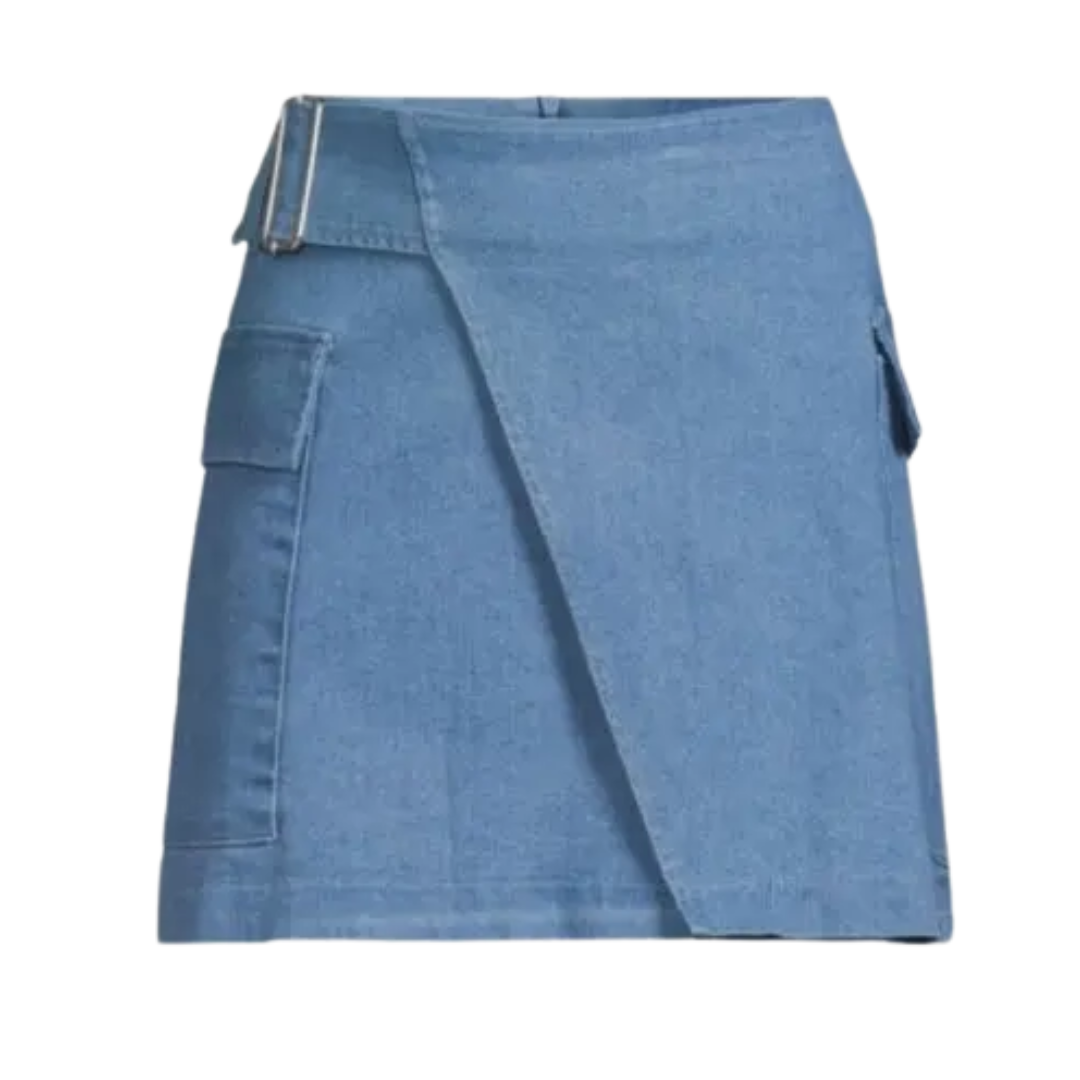 Mini Falda Cargo Denim