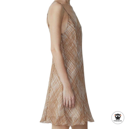 Minivestido de gasa en mezcla de seda Delilah