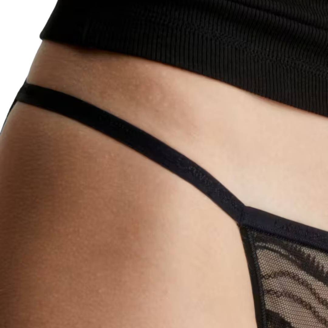 Calzón Bikini de Encaje Transparente